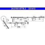 ATE Bremsschlauch 24.5161-0776.3 ATE Bremsschlauch 24.5161-0776.3