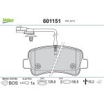VALEO Bremsbeläge 601151 VALEO Bremsbeläge 601151