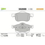 Valeo Bremsbelagsatz 302699 Valeo Bremsbelagsatz 302699