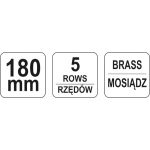 Messingdrahtbürste 5Reihig L180Mm YT-6346