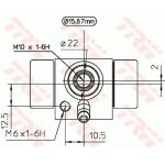 TRW Radbremszylinder Hinterachse BWB111A TRW Radbremszylinder Hinterachse BWB111A