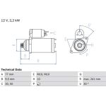 Bosch Starter 0 986 022 700 Bosch Starter 0 986 022 700