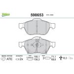 Valeo Bremsbelagsatz 598653 Valeo Bremsbelagsatz 598653