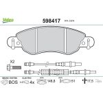 Valeo Bremsbelagsatz 598417 Valeo Bremsbelagsatz 598417