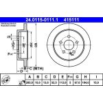 Bremsscheibe Db T. W163 2.3-4.3 98-05 24.0115-0111.1 Bremsscheibe Db T. W163 2.3-4.3 98-05 24.0115-0111.1