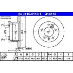 Bremsscheibe Db T. W463/Sprinter 95 24.0116-0110.1 Bremsscheibe Db T. W463/Sprinter 95 24.0116-0110.1