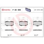 BREMBO Bremsklötze VA P 83 009 BREMBO Bremsklötze VA P 83 009