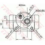 TRW Radbremszylinder BWH186 TRW Radbremszylinder BWH186