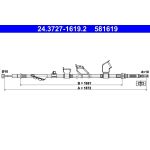 ATE Handbremsseil 24.3727-1619.2 ATE Handbremsseil 24.3727-1619.2