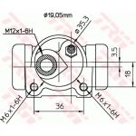 TRW Radbremszylinder BWD300 TRW Radbremszylinder BWD300