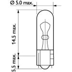 13516CP PHILIPS WBT5 Glühlampe 24 V 1,2 W W2x4,6d - 13516CP - l