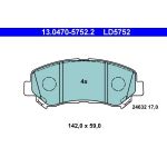 Bremsbelagsatz Nissan P. Qashqai/X-Trail 1,5-2,0 Dci 07-13 Keramik 13.0470-5752.2 Bremsbelagsatz Nissan P. Qashqai/X-Trail 1,5-2,0 Dci 07-13 Keramik 13.0470-5752.2