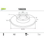 VALEO Bremsscheibe 186228 VALEO Bremsscheibe 186228