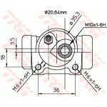 TRW Radbremszylinder BWF161 TRW Radbremszylinder BWF161