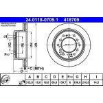 Bremsscheibe Toyota T. Land Cruiser 2.7-4.0 02 24.0118-0709.1 Bremsscheibe Toyota T. Land Cruiser 2.7-4.0 02 24.0118-0709.1