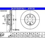 Bremsscheibe Hyundai P. Getz 1.1-1.6 02-09 24.0119-0116.1 Bremsscheibe Hyundai P. Getz 1.1-1.6 02-09 24.0119-0116.1