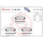BREMBO Bremsklötze VA P 30 041 BREMBO Bremsklötze VA P 30 041