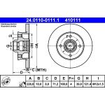 Bremsscheibe Vw T. Corrado/Golf/Passat 84-95 24.0110-0111.1 Bremsscheibe Vw T. Corrado/Golf/Passat 84-95 24.0110-0111.1