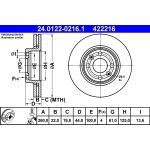 Bremsscheibe Renault/Nissan P 24.0122-0216.1 Bremsscheibe Renault/Nissan P 24.0122-0216.1