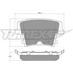 TOMEX brakes Bremsbelagsatz, Scheibenbremse TX 15-72 TOMEX brakes Bremsbelagsatz, Scheibenbremse TX 15-72