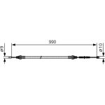 Bosch Handbremsseil 1987477751 Bosch Handbremsseil 1987477751