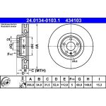 Bremsscheibe Audi S. A6/A7/A8 1.8-4.0 10 24.0134-0103.1 Bremsscheibe Audi S. A6/A7/A8 1.8-4.0 10 24.0134-0103.1