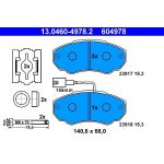 ATE Bremsbelagsatz Peugeot Vorderachse Boxer 1.9-2.8 HDi 94 13.0460-4978.2 ATE Bremsbelagsatz Peugeot Vorderachse Boxer 1.9-2.8 HDi 94 13.0460-4978.2