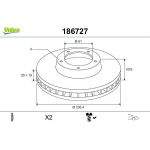 Valeo Bremsscheibe 186727 Valeo Bremsscheibe 186727