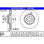 Bremsscheibe Citroen P. C8 2.0-2.2 Hdi 06-14 24.0132-0126.1 Bremsscheibe Citroen P. C8 2.0-2.2 Hdi 06-14 24.0132-0126.1