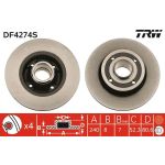 TRW Bremsscheibe Hinterachse DF4274S TRW Bremsscheibe Hinterachse DF4274S
