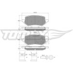 TOMEX brakes Bremsbelagsatz, Scheibenbremse TX 60-47 TOMEX brakes Bremsbelagsatz, Scheibenbremse TX 60-47