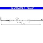 ATE Handbremsseil 24.3727-0857.2 ATE Handbremsseil 24.3727-0857.2