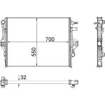 MAHLE Kühler, Motorkühlung CR 1183 000P MAHLE Kühler, Motorkühlung CR 1183 000P
