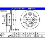 Bremsscheibe Mitsubishi T. Pajero 3.2 Di-D/3.8 07 24.0118-0146.1 Bremsscheibe Mitsubishi T. Pajero 3.2 Di-D/3.8 07 24.0118-0146.1