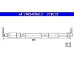 ATE Bremsschlauch 24.5102-0362.3 ATE Bremsschlauch 24.5102-0362.3