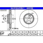 Bremsscheibe Db P. W210/S210 4.2-4.3 96-03 24.0132-0159.1 Bremsscheibe Db P. W210/S210 4.2-4.3 96-03 24.0132-0159.1