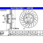 Bremsscheibe Db P. W204/W205/W212 4.0-6.2 Amg 08 24.0136-0108.1 Bremsscheibe Db P. W204/W205/W212 4.0-6.2 Amg 08 24.0136-0108.1