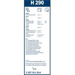 Bosch Heckscheibenwischer H290 3397011814 Bosch Heckscheibenwischer H290 3397011814