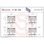 BREMBO Bremsklötze VA P 23 134 BREMBO Bremsklötze VA P 23 134