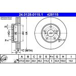 Bremsscheibe Toyota P. Avensis/Camry/Previa 2,0-3,0 91-09 24.0128-0115.1 Bremsscheibe Toyota P. Avensis/Camry/Previa 2,0-3,0 91-09 24.0128-0115.1