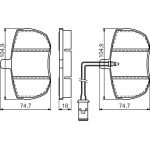 Bosch Bremsbelagsatz 0 986 494 535 Bosch Bremsbelagsatz 0 986 494 535