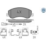 MEYLE Bremsklötze Vorderachse Platinum 025 244 8419/PD MEYLE Bremsklötze Vorderachse Platinum 025 244 8419/PD
