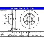 Bremsscheibe Audi P. A4 1.6/1.9 Tdi 95-01 24.0113-0181.1 Bremsscheibe Audi P. A4 1.6/1.9 Tdi 95-01 24.0113-0181.1
