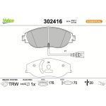 Valeo Bremsbelagsatz 302416 Valeo Bremsbelagsatz 302416