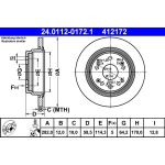 Bremsscheibe Honda T. F-Rv/Stream 1.7-2.0 01 24.0112-0172.1 Bremsscheibe Honda T. F-Rv/Stream 1.7-2.0 01 24.0112-0172.1