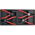 Seegeringzangen Satz 4-Tlg. 180Mm In Schubladeneinlage YT-55443 Seegeringzangen Satz 4-Tlg. 180Mm In Schubladeneinlage YT-55443