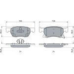 Bosch Bremsbelagsatz 0 986 424 989