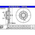 Bremsscheibe Vw P. Caddy/Golf/Jetta/Scirocco/Touran 03- Power Disc 24.0325-0145.1 Bremsscheibe Vw P. Caddy/Golf/Jetta/Scirocco/Touran 03- Power Disc 24.0325-0145.1