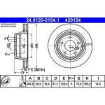 Bremsscheibe Bmw T. 5 2.0-4.4 96-04 24.0120-0154.1 Bremsscheibe Bmw T. 5 2.0-4.4 96-04 24.0120-0154.1