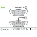 Valeo Bremsbelagsatz 598967 Valeo Bremsbelagsatz 598967